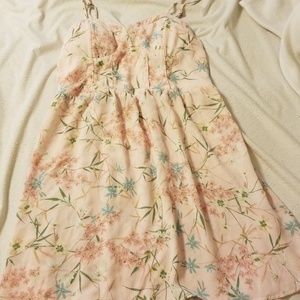 Pink floral strappy dress